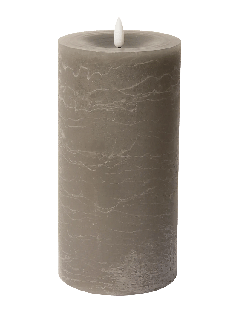 C'est Bon - Rustic finish LED pillar candle - lowest prices - grey - 1