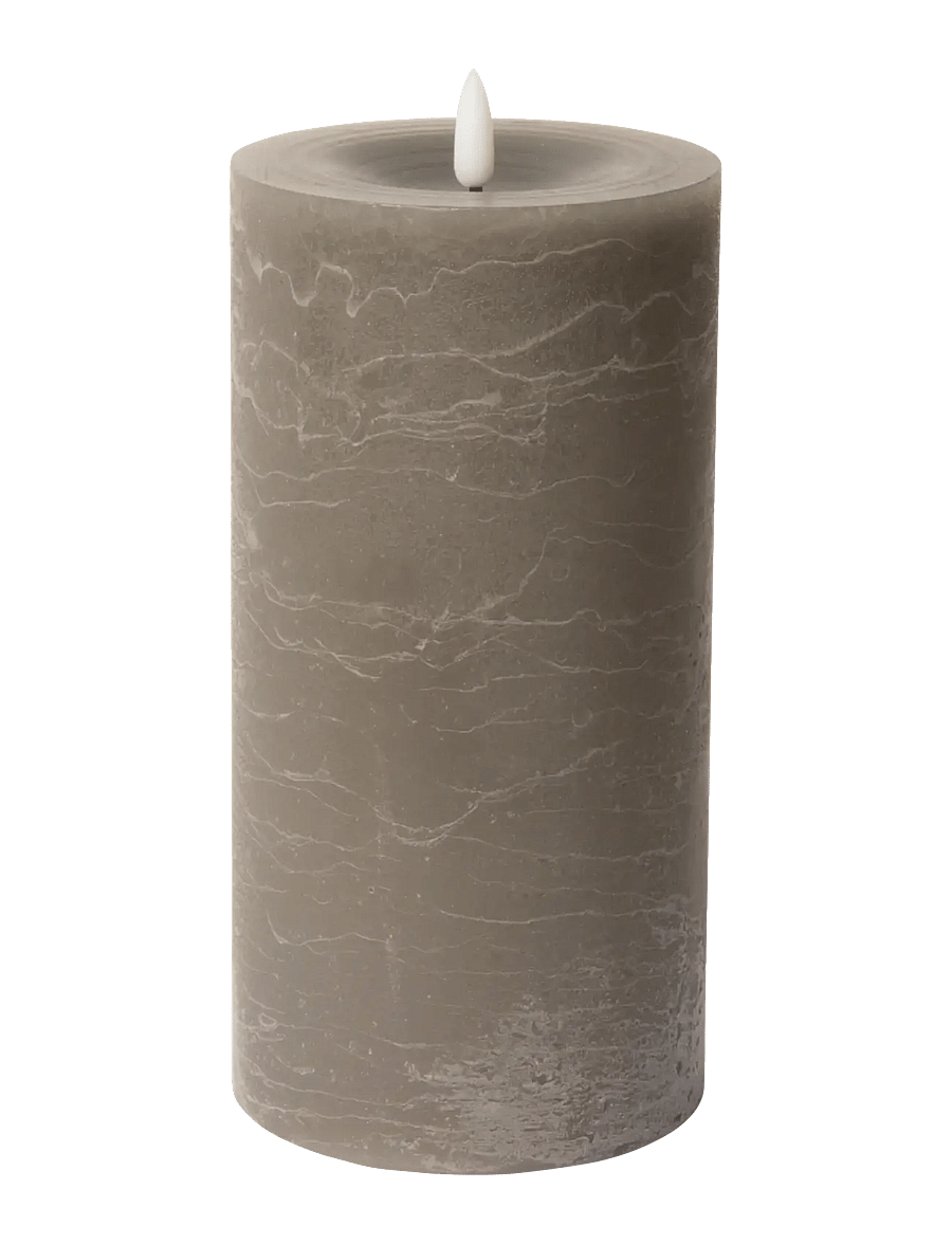 C'est Bon - Rustic finish LED pillar candle - die niedrigsten preise - grey - 1