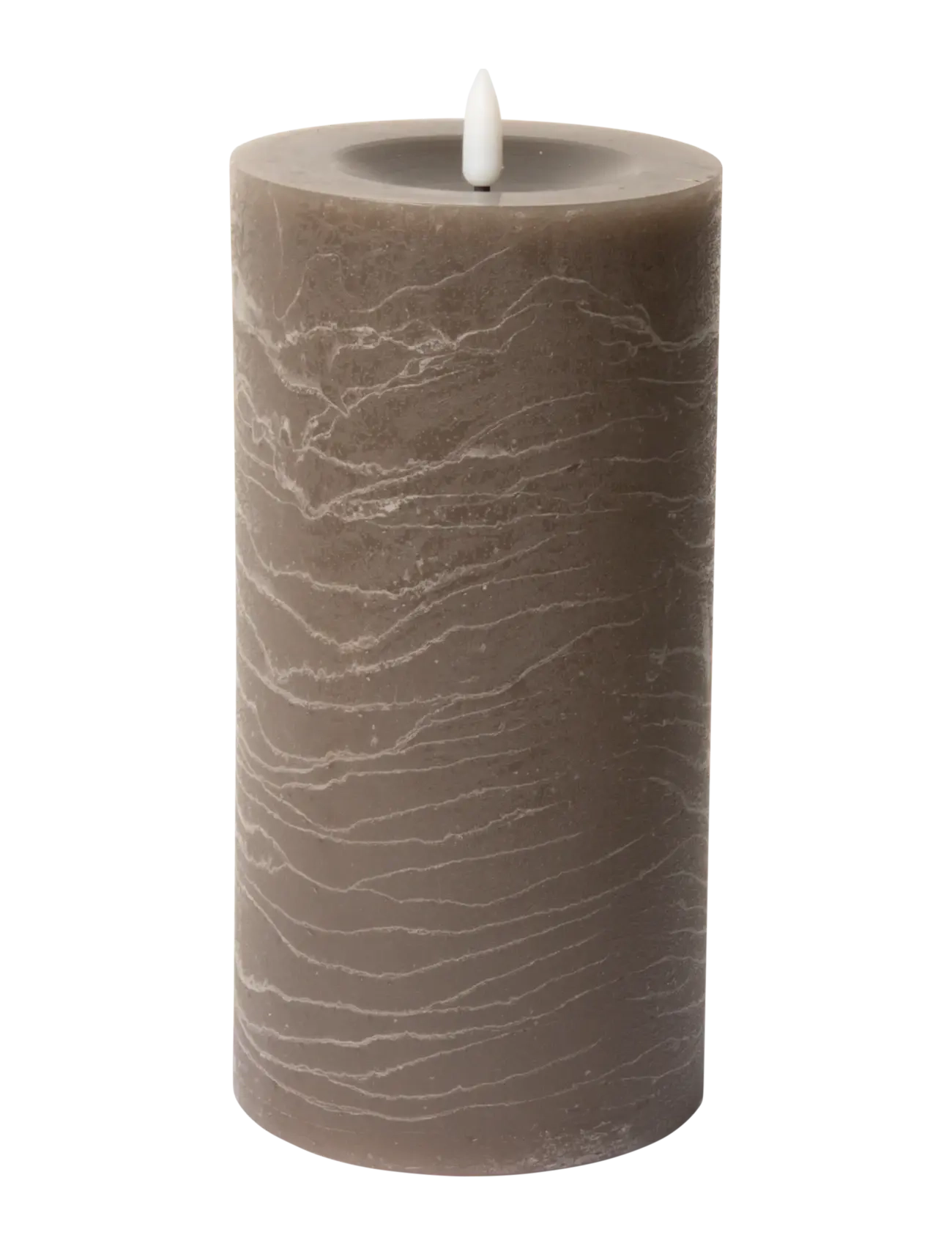 C'est Bon Rustic Finish Led Pillar Candle, LED-lys, Brun, Str: H20CM