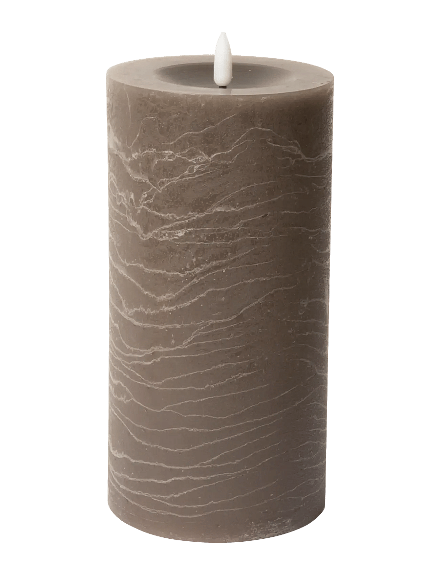 C'est Bon - Rustic finish LED pillar candle - die niedrigsten preise - latte - 0
