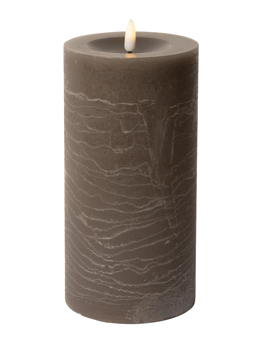 C'est Bon - Rustic finish LED pillar candle - die niedrigsten preise - latte - 1