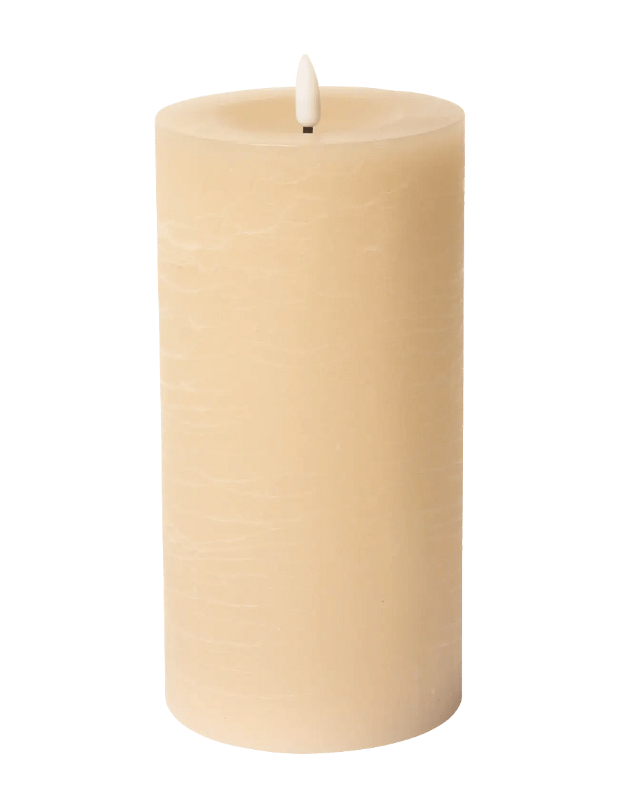 C'est Bon - Rustic finish LED pillar candle - die niedrigsten preise - sand - 0