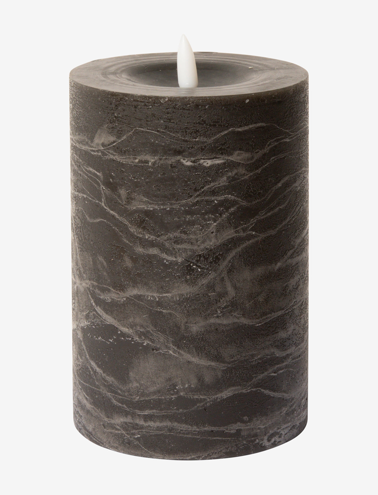 C'est Bon - Rustic finish LED pillar candle - laveste priser - charcoal - 0