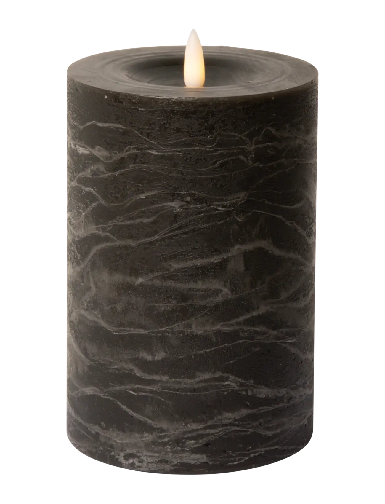 C'est Bon - Rustic finish LED pillar candle - madalaimad hinnad - charcoal - 1