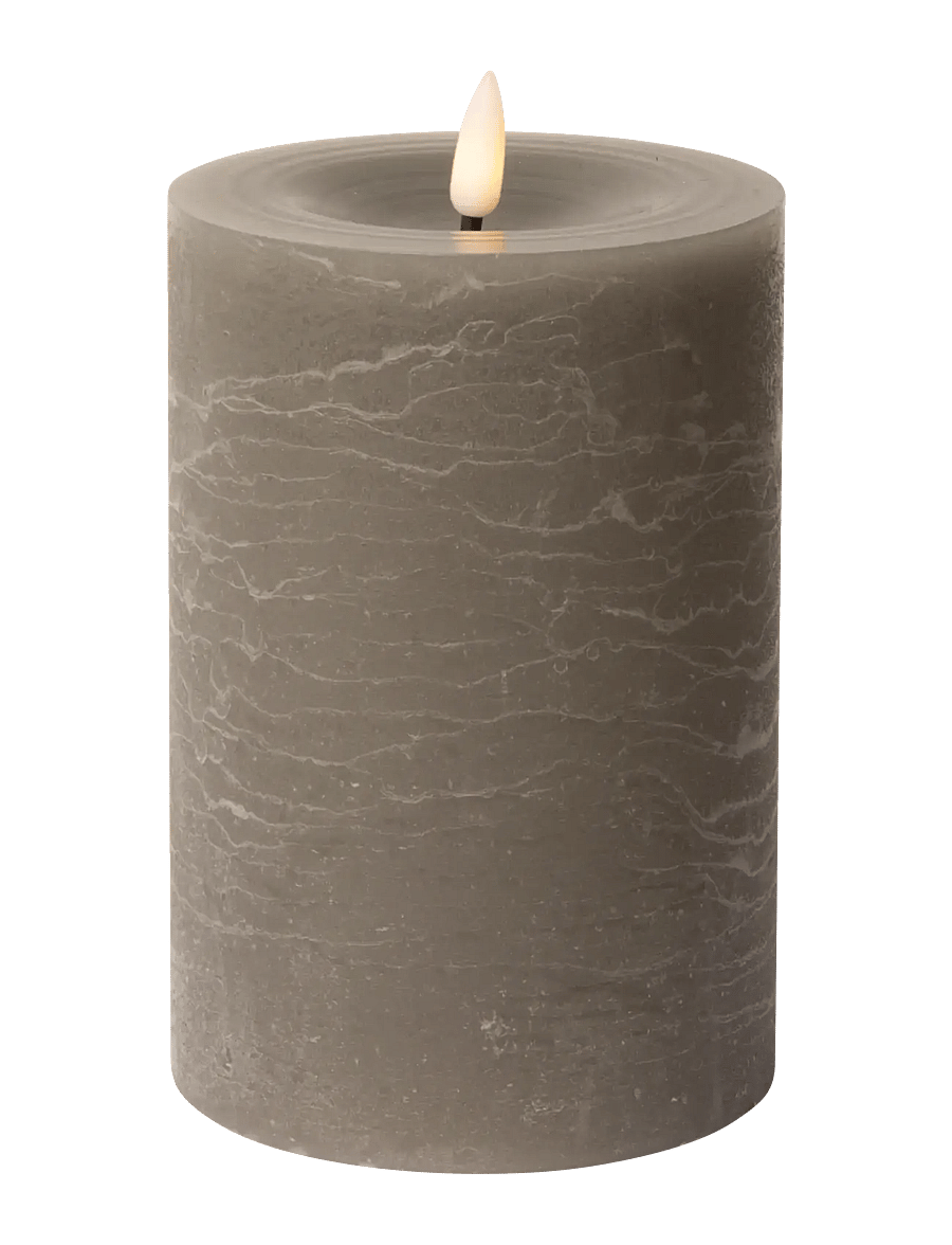 C'est Bon - Rustic finish LED pillar candle - die niedrigsten preise - grey - 0