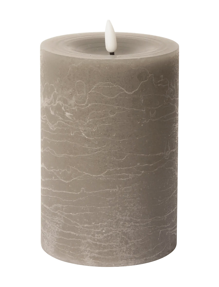 C'est Bon - Rustic finish LED pillar candle - die niedrigsten preise - grey - 1