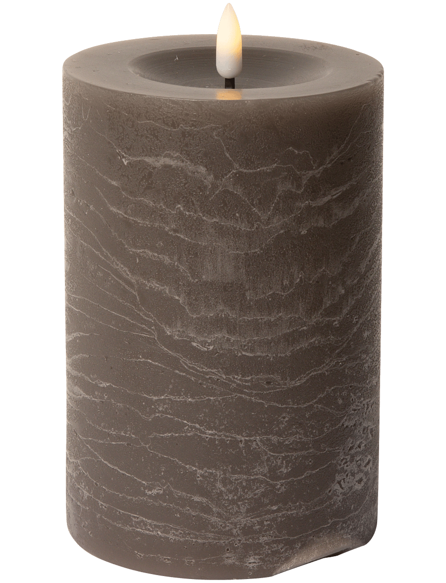 C'est Bon - Rustic finish LED pillar candle - die niedrigsten preise - latte - 0