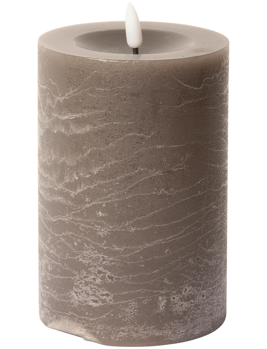 C'est Bon - Rustic finish LED pillar candle - die niedrigsten preise - latte - 1