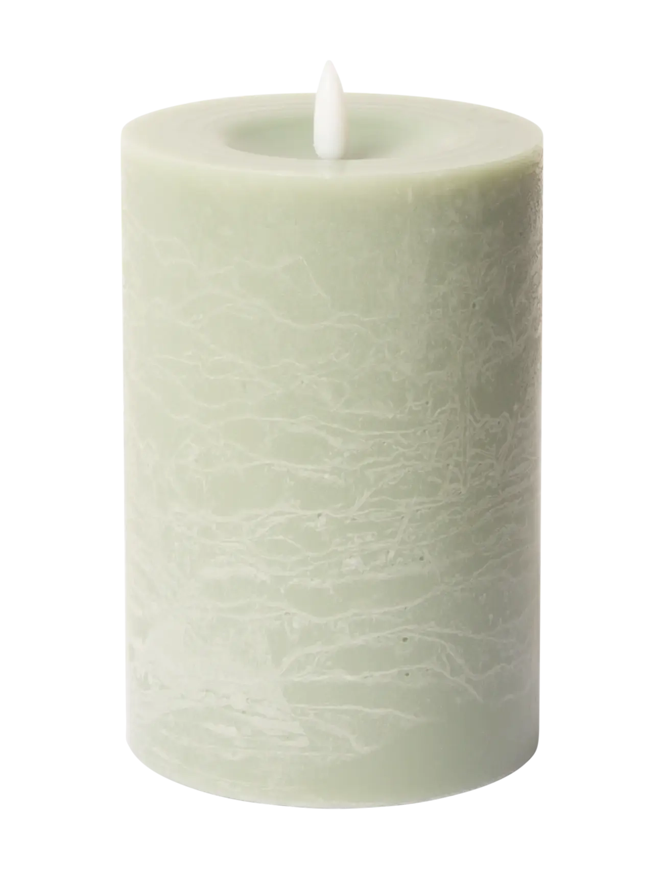 C'est Bon Rustic Finish Led Pillar Candle, H15 cm, Green, Stearinlys > Led-Lys, Unisex