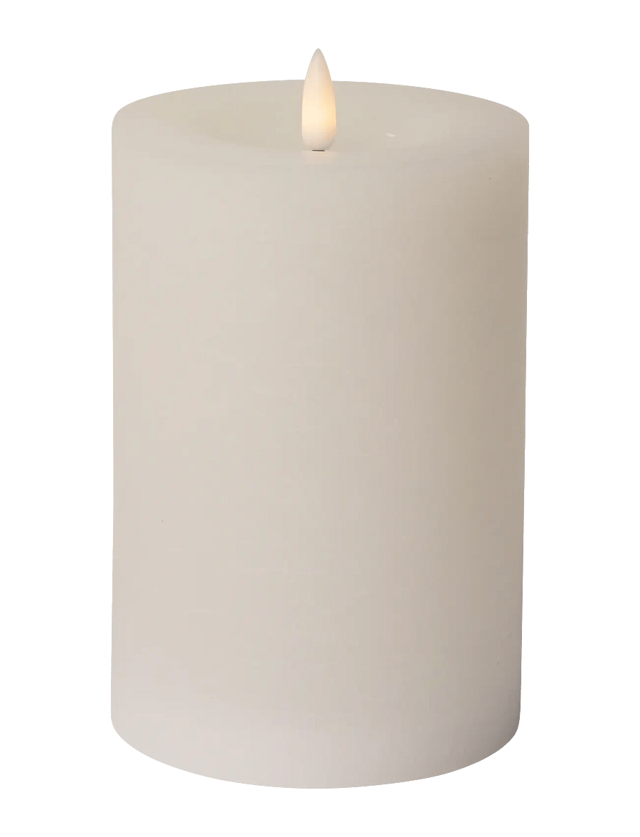 C'est Bon - Rustic finish LED pillar candle - madalaimad hinnad - white - 1