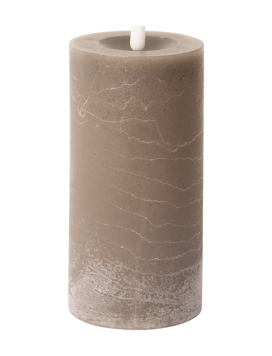 C'est Bon - Rustic finish LED pillar candle - die niedrigsten preise - latte - 0