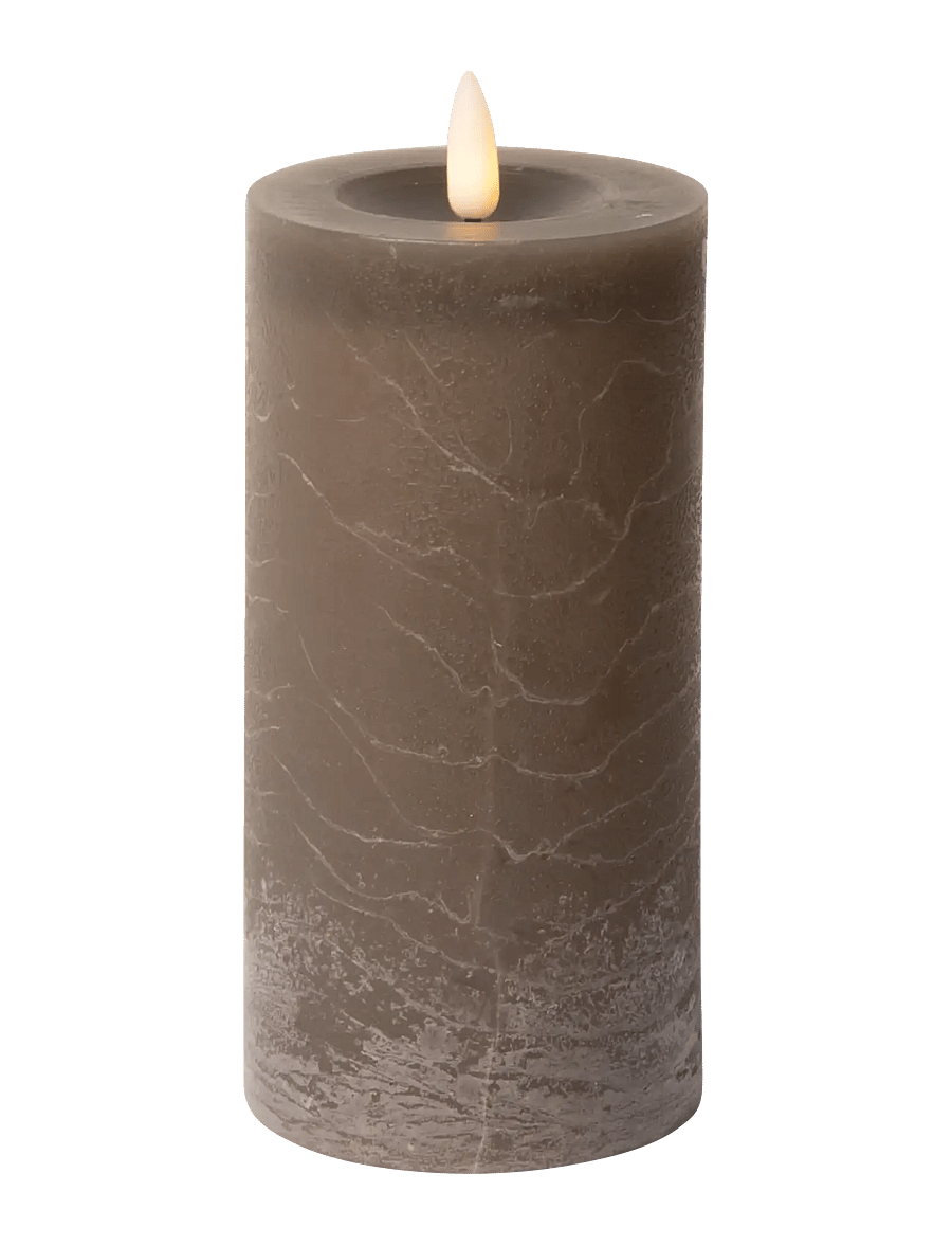 C'est Bon - Rustic finish LED pillar candle - die niedrigsten preise - latte - 1