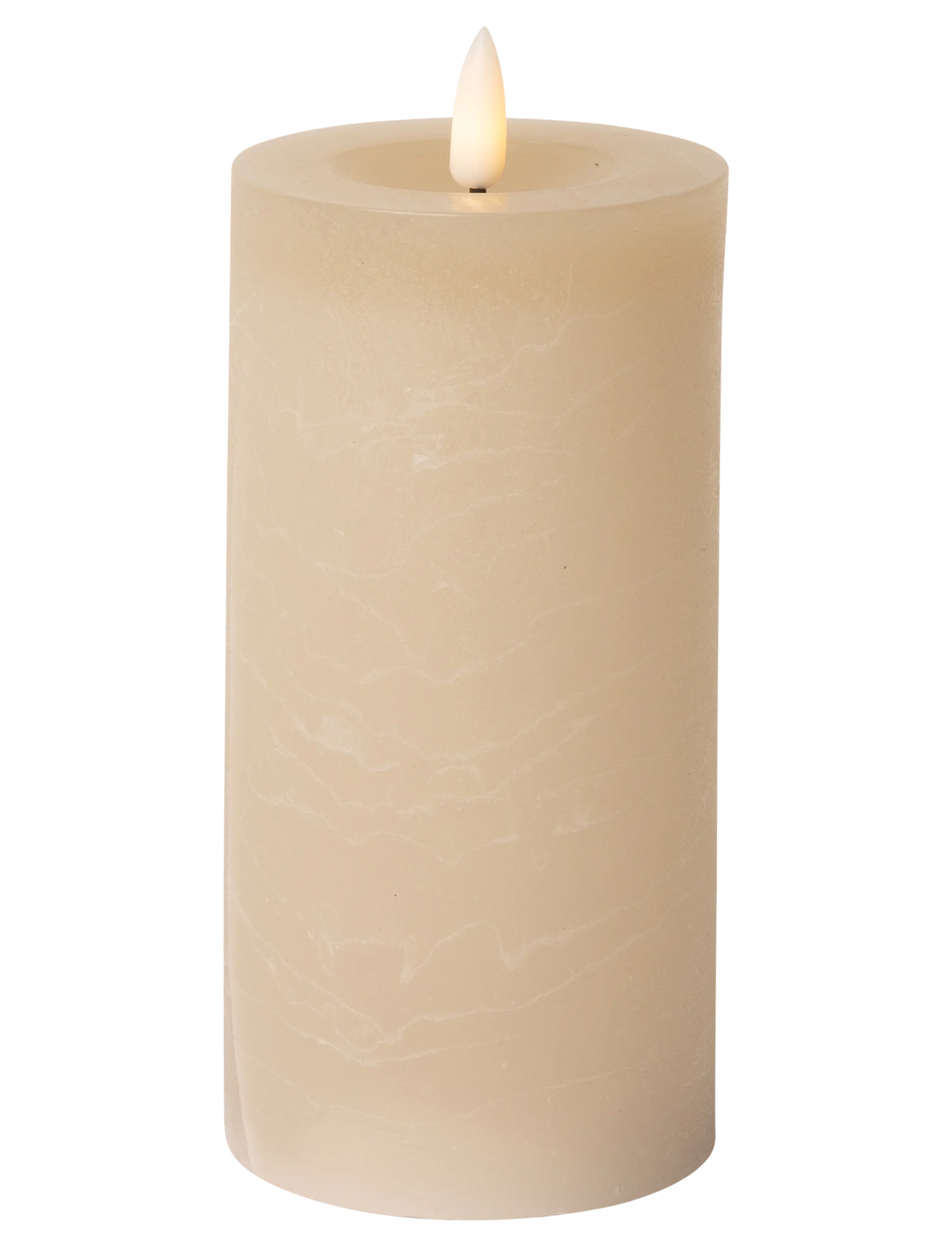 C'est Bon - Rustic finish LED pillar candle - led świece - sand - 1
