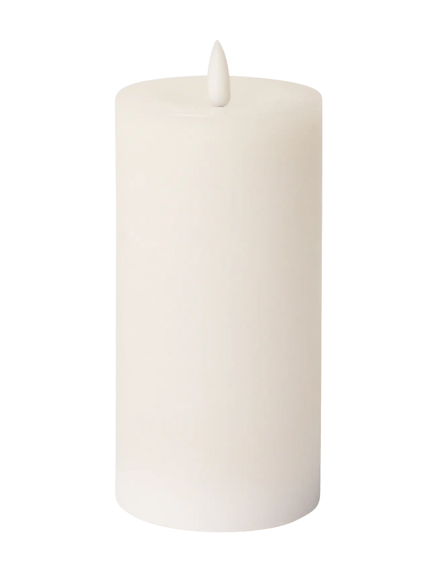 C'est Bon - Rustic finish LED pillar candle - die niedrigsten preise - white - 0