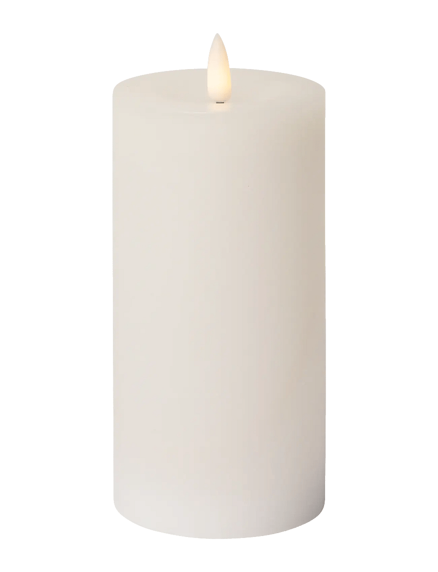 C'est Bon - Rustic finish LED pillar candle - die niedrigsten preise - white - 1