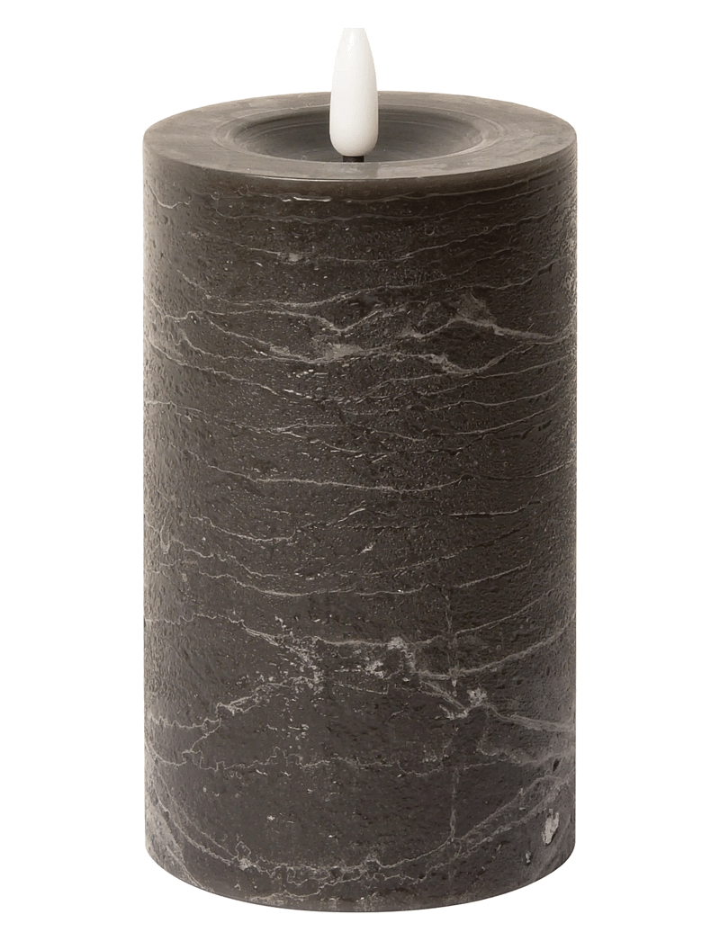 C'est Bon - Rustic finish LED pillar candle - led kerzen - charcoal - 0