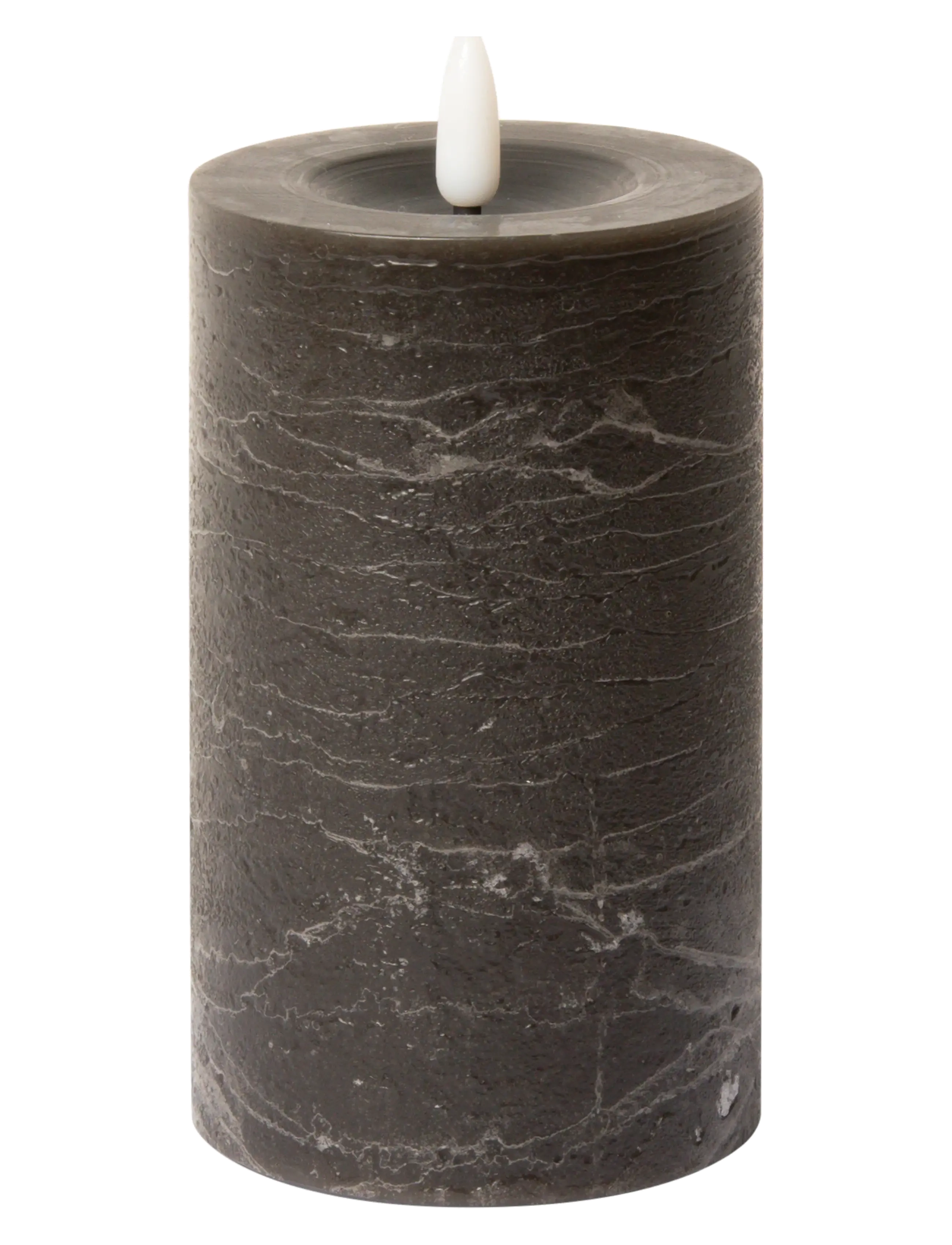 C'est Bon - Rustic finish LED pillar candle - die niedrigsten preise - charcoal - 0