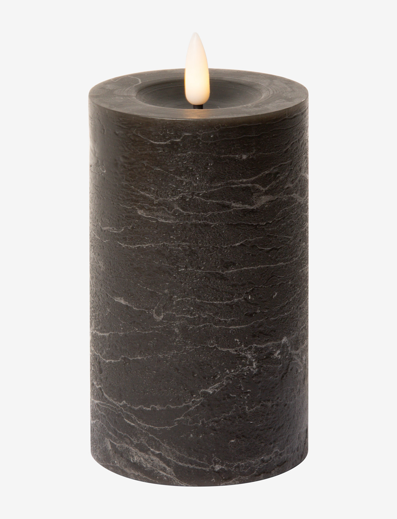 C'est Bon - Rustic finish LED pillar candle - led lys - charcoal - 1