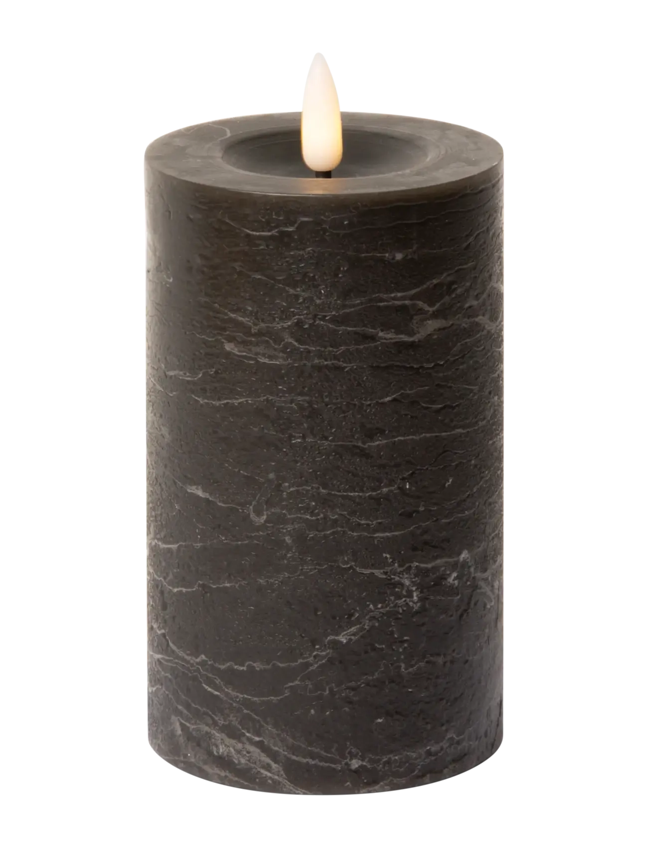 C'est Bon - Rustic finish LED pillar candle - die niedrigsten preise - charcoal - 1