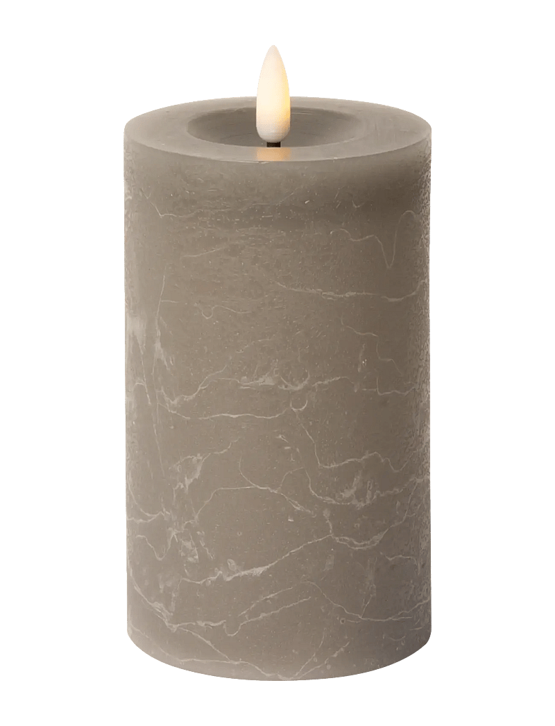 C'est Bon - Rustic finish LED pillar candle - die niedrigsten preise - grey - 1