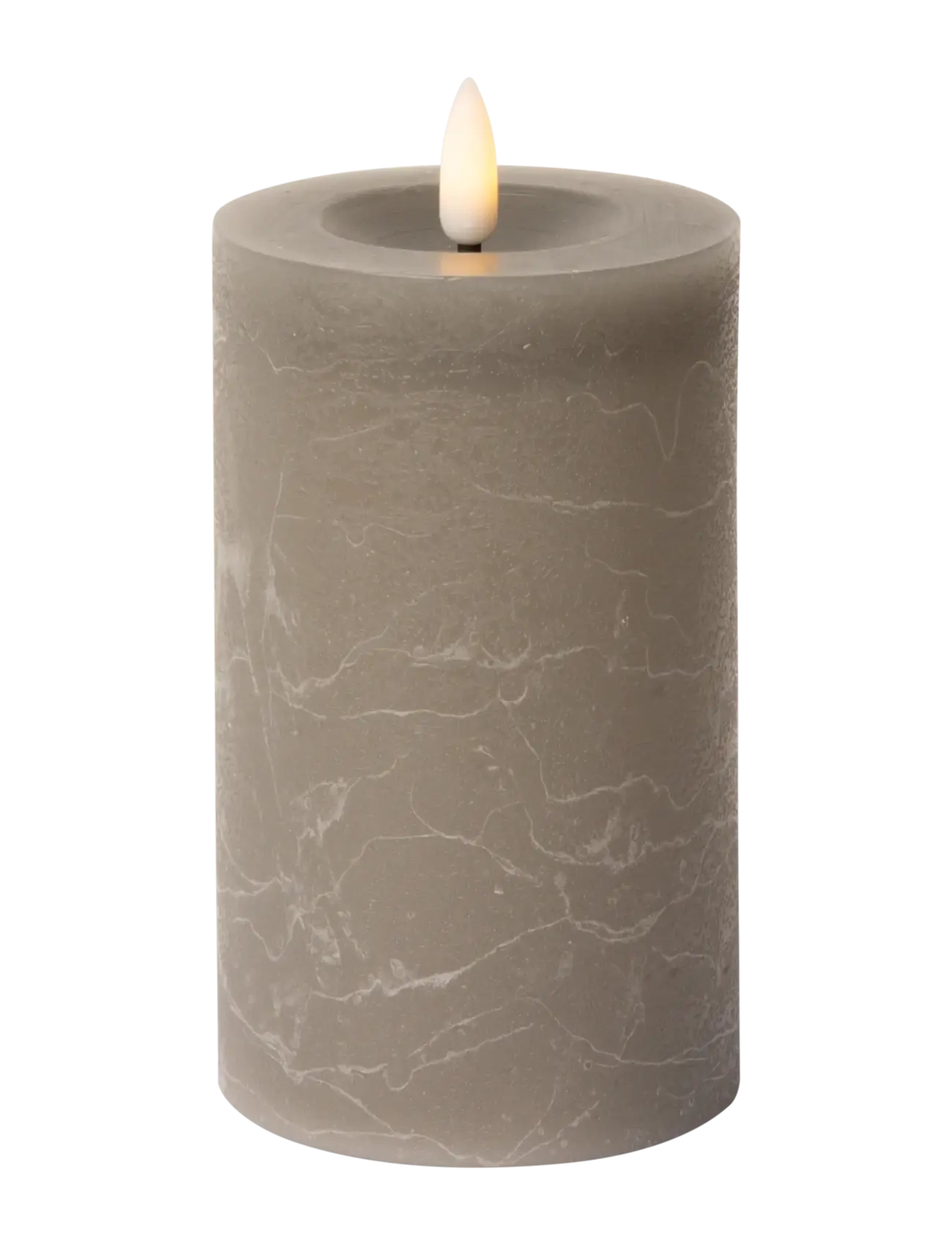 C'est Bon - Rustic finish LED pillar candle - lägsta priserna - grey - 1