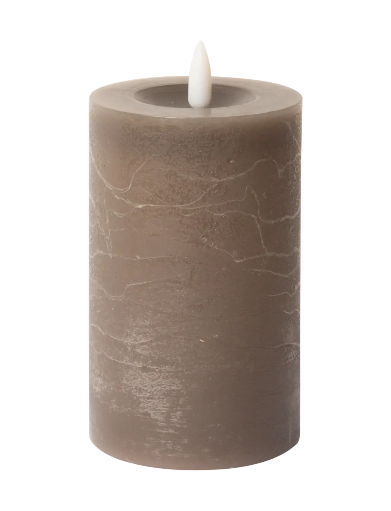 C'est Bon Rustic Finish Led Pillar Candle, LED-lys, Brun, Str: H12.5CM