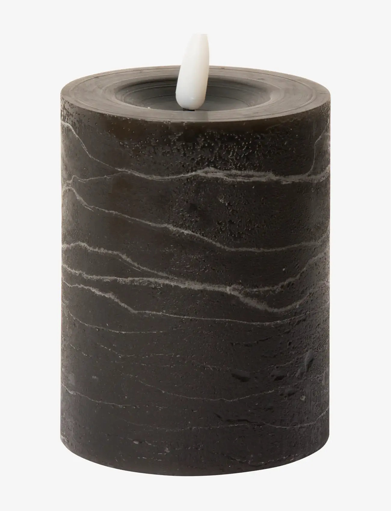 C'est Bon - Rustic finish LED pillar candle - charcoal - 0