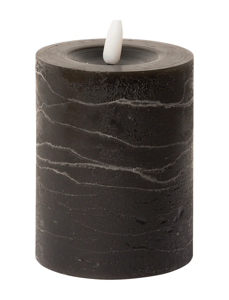 C'est Bon - Rustic finish LED pillar candle - led küünlad - charcoal - 0