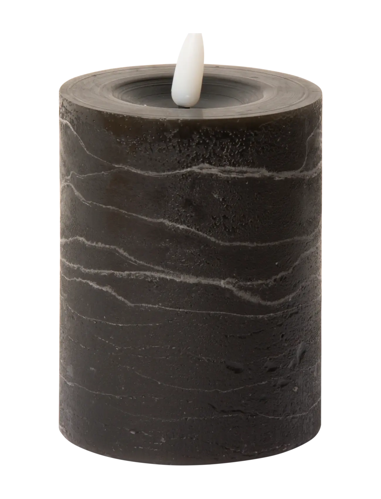 C'est Bon Rustic finish LED pillar candle - Dekoration - CHARCOAL / brown