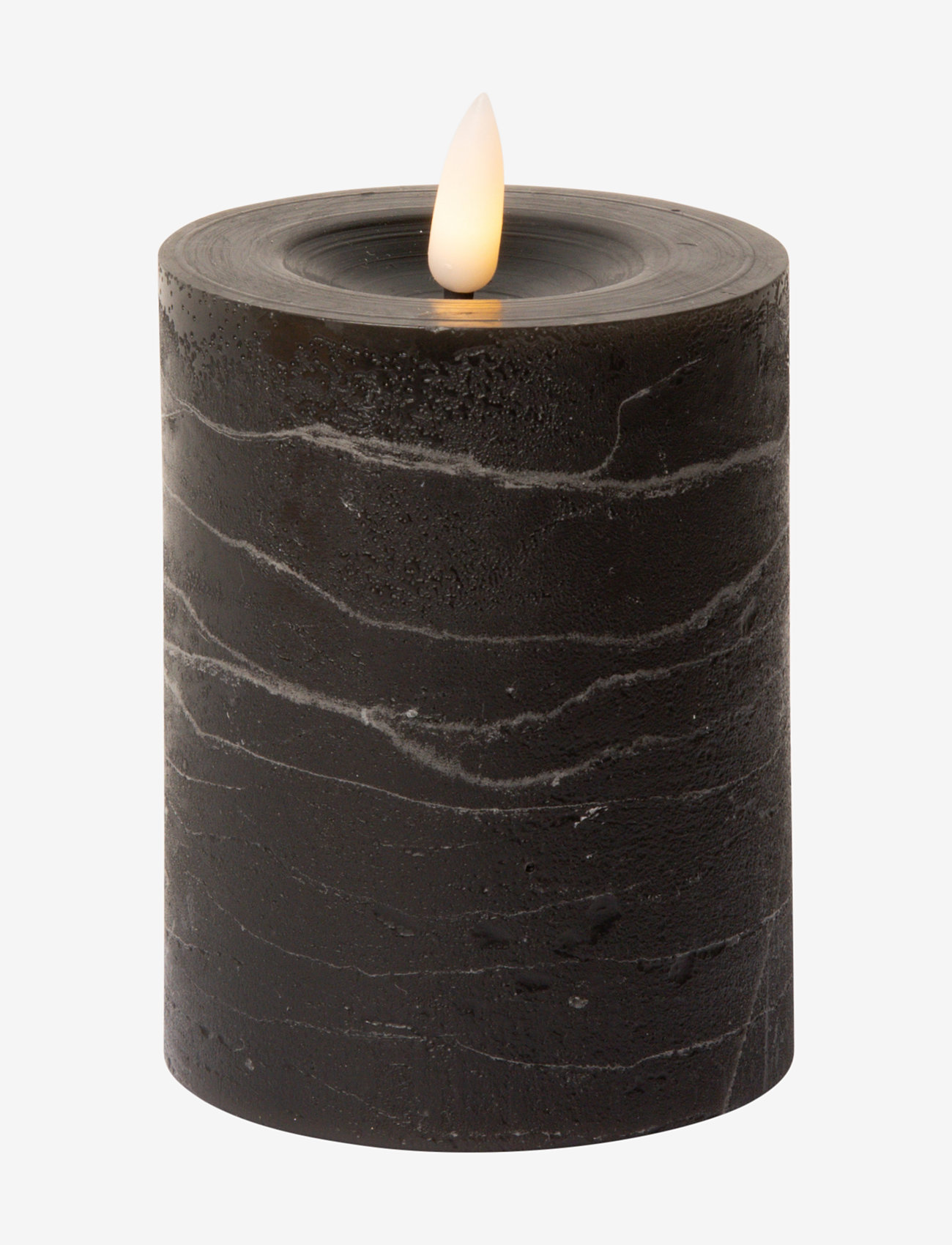 C'est Bon - Rustic finish LED pillar candle - charcoal - 1