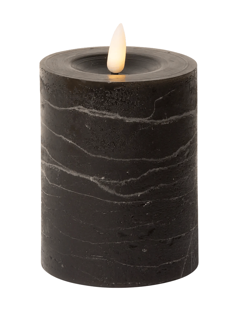 C'est Bon - Rustic finish LED pillar candle - led küünlad - charcoal - 1
