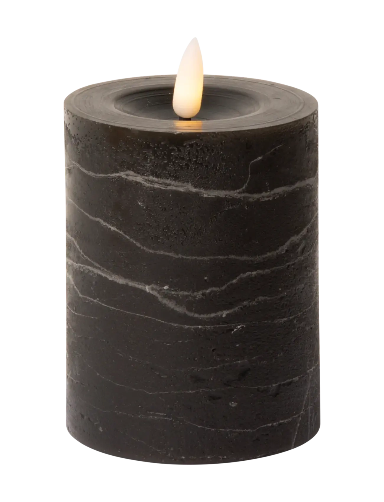 C'est Bon - Rustic finish LED pillar candle - die niedrigsten preise - charcoal - 1