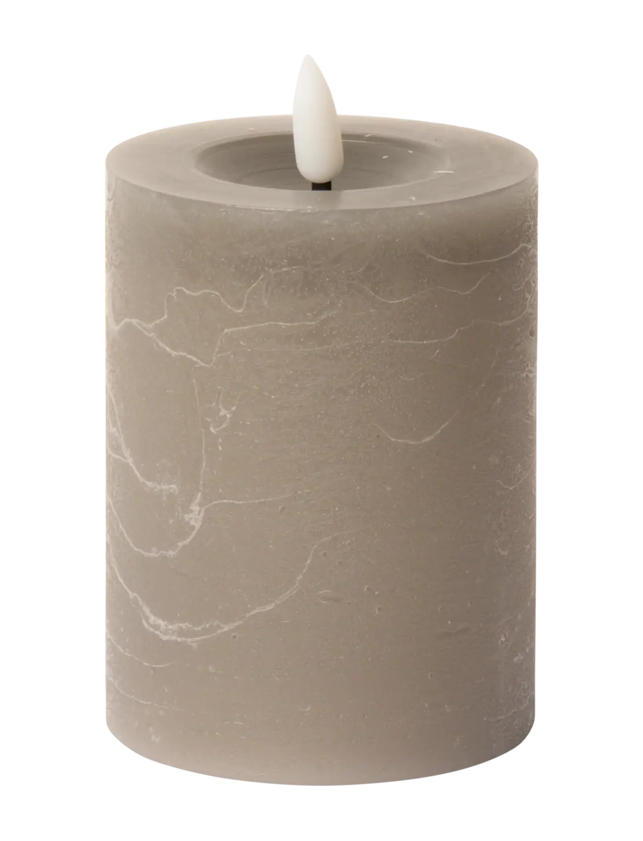 C'est Bon Rustic Finish Led Pillar Candle, H10 cm, Candles, Braun - Homeware