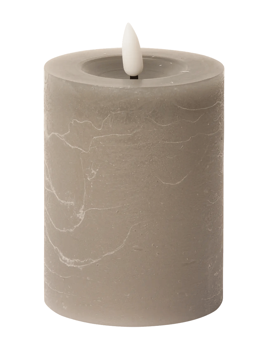 C'est Bon - Rustic finish LED pillar candle - die niedrigsten preise - grey - 0