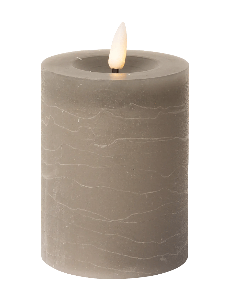 C'est Bon - Rustic finish LED pillar candle - die niedrigsten preise - grey - 1