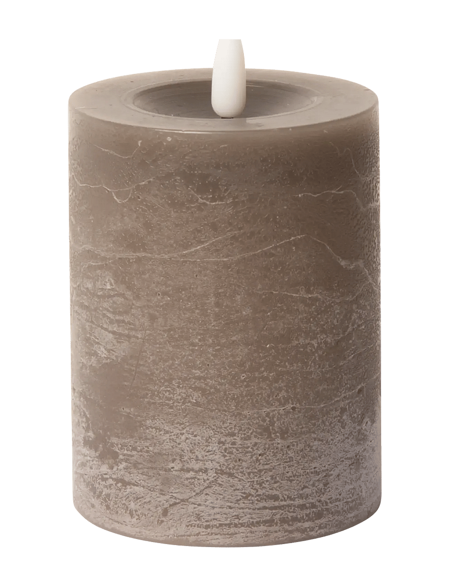 C'est Bon - Rustic finish LED pillar candle - die niedrigsten preise - latte - 0