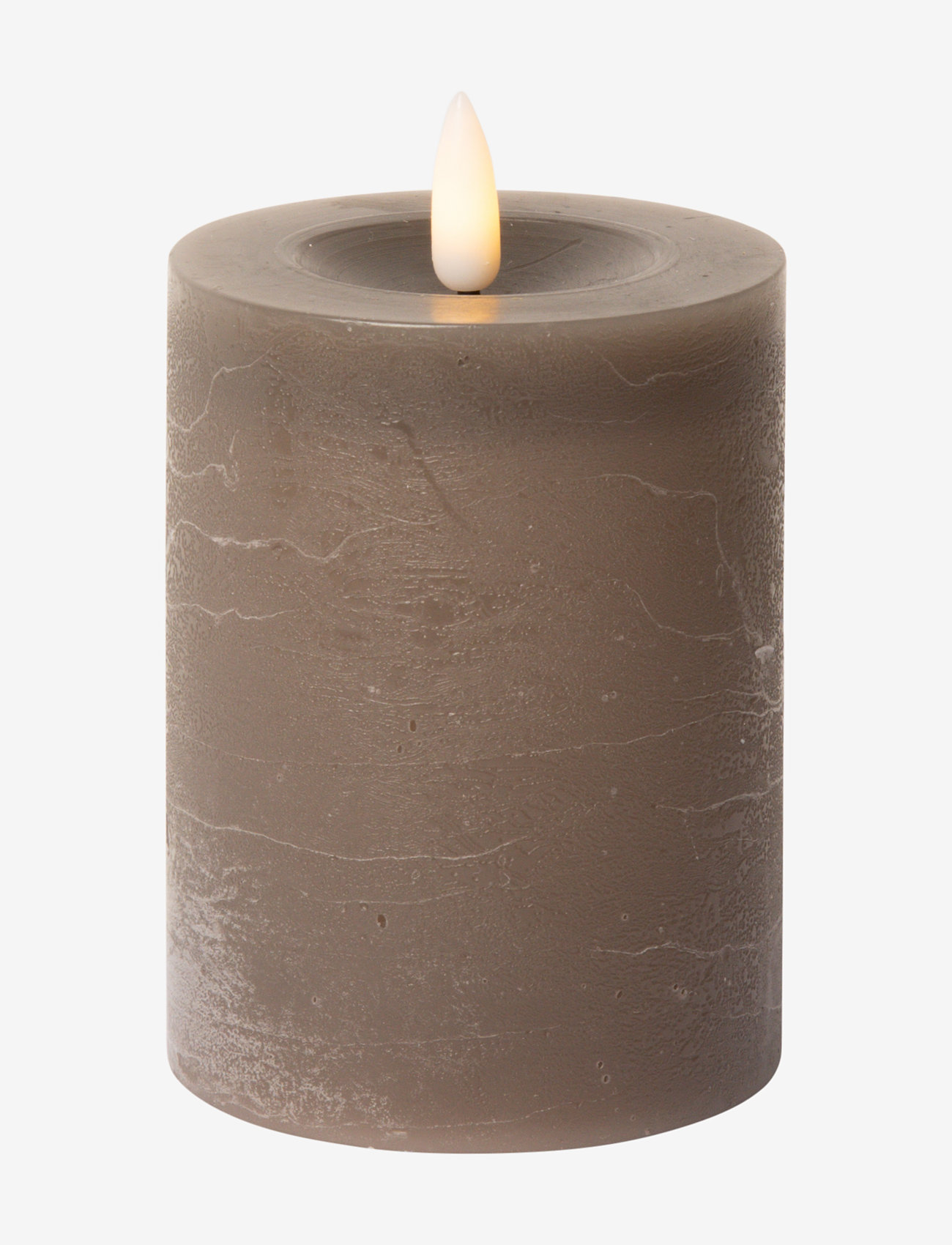C'est Bon - Rustic finish LED pillar candle - laveste priser - latte - 1