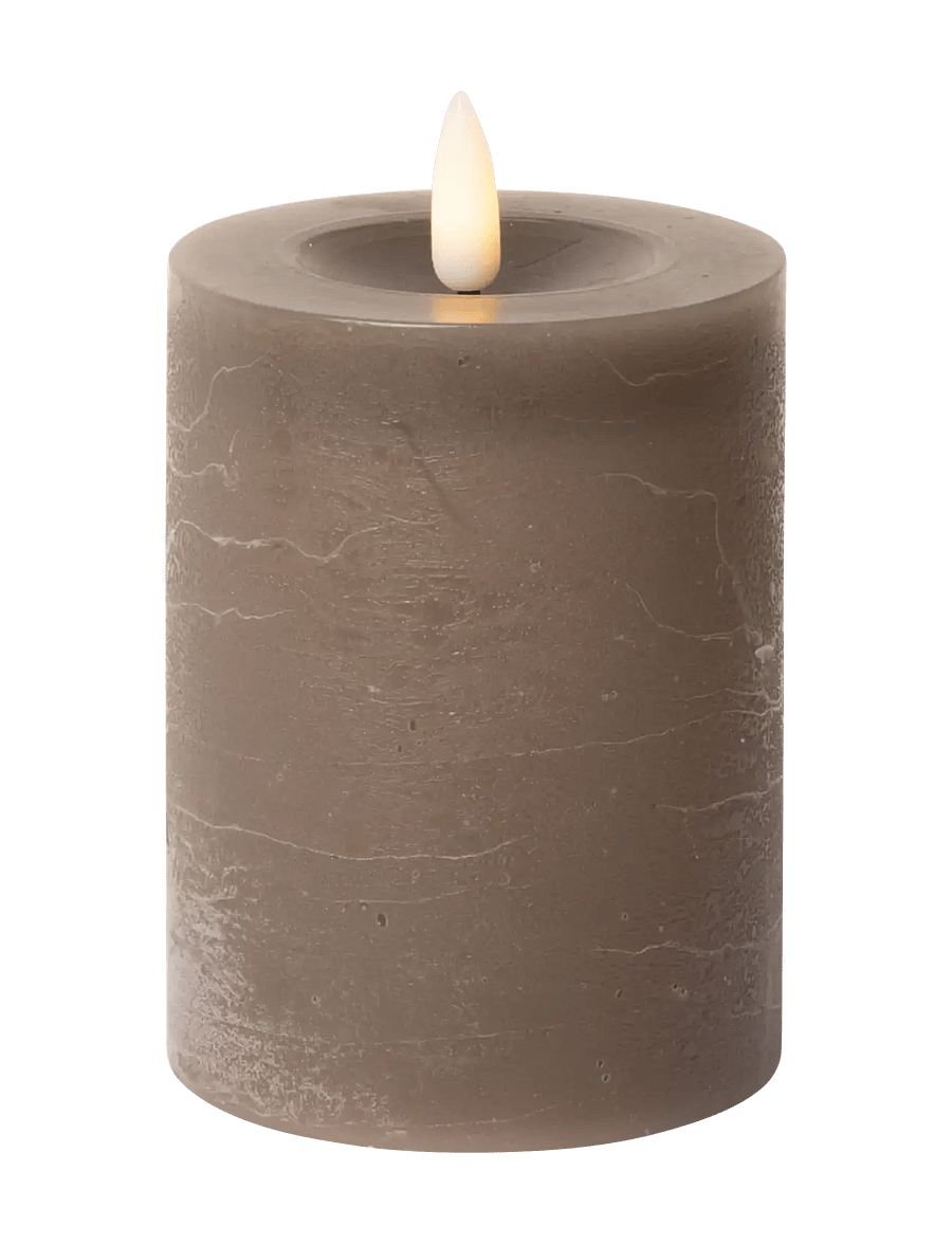 C'est Bon - Rustic finish LED pillar candle - die niedrigsten preise - latte - 1