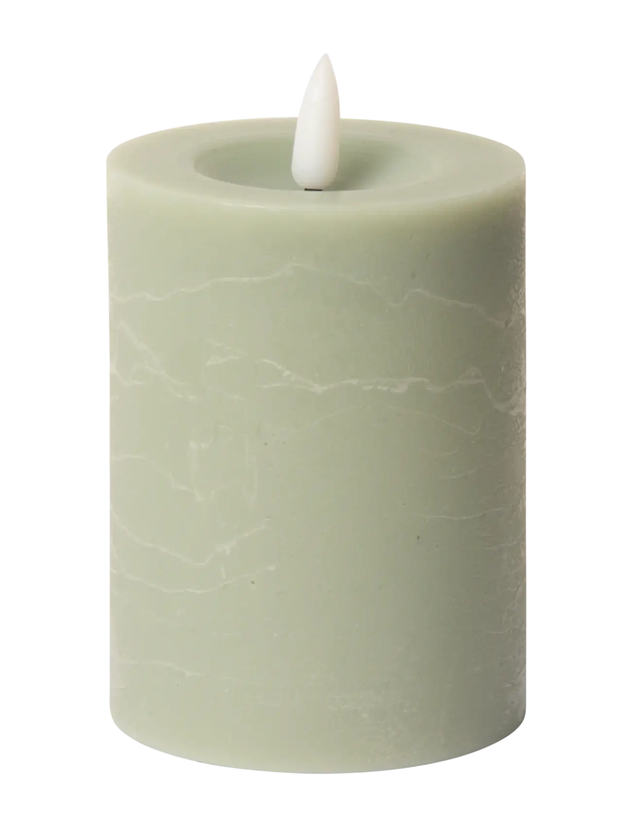 C'est Bon Rustic Finish Led Pillar Candle, H10 cm, Green, Stearinlys > Led-Lys, Unisex