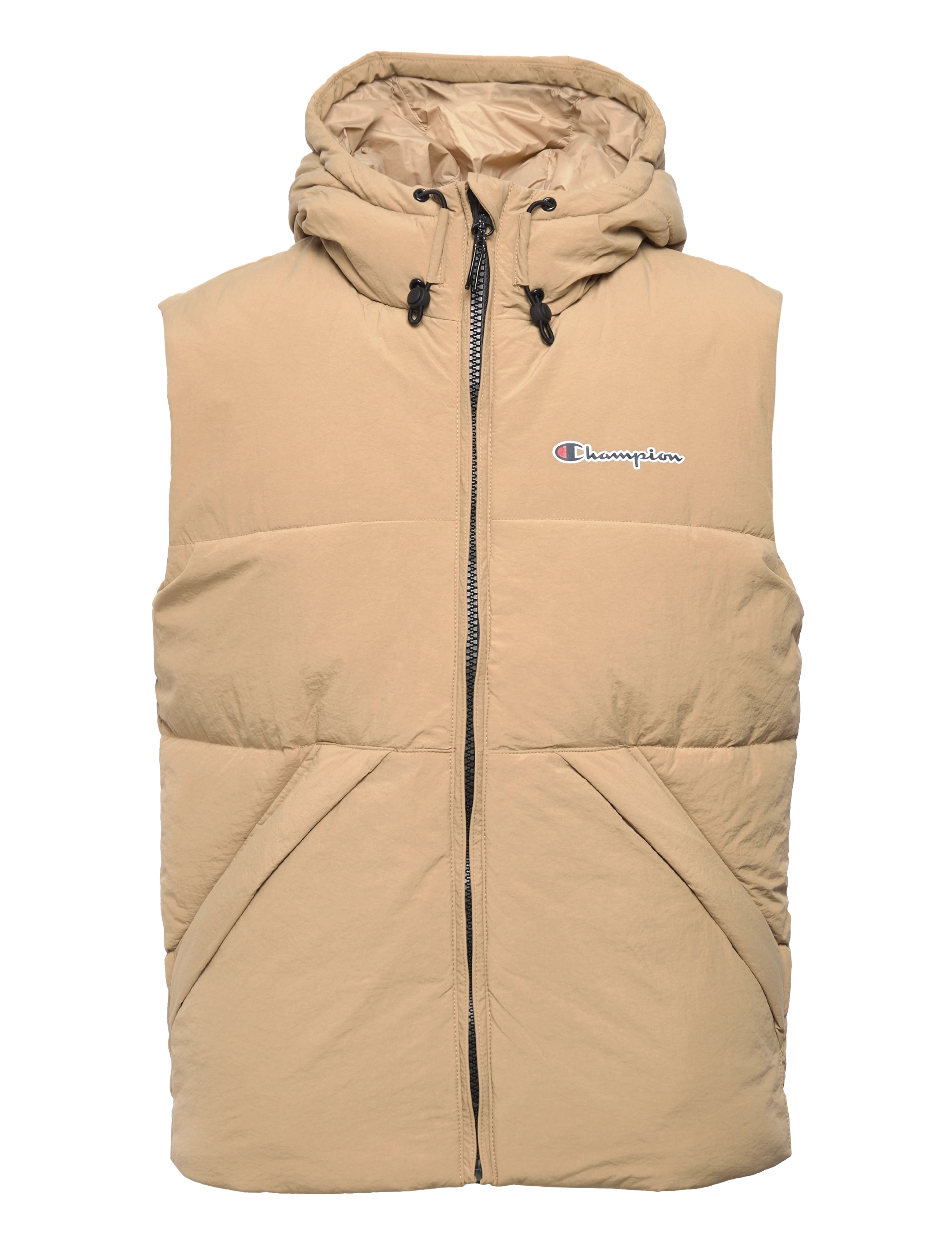 Champion Rochester Hooded Full Zip Vest - Västar - CORNSTALK / beige
