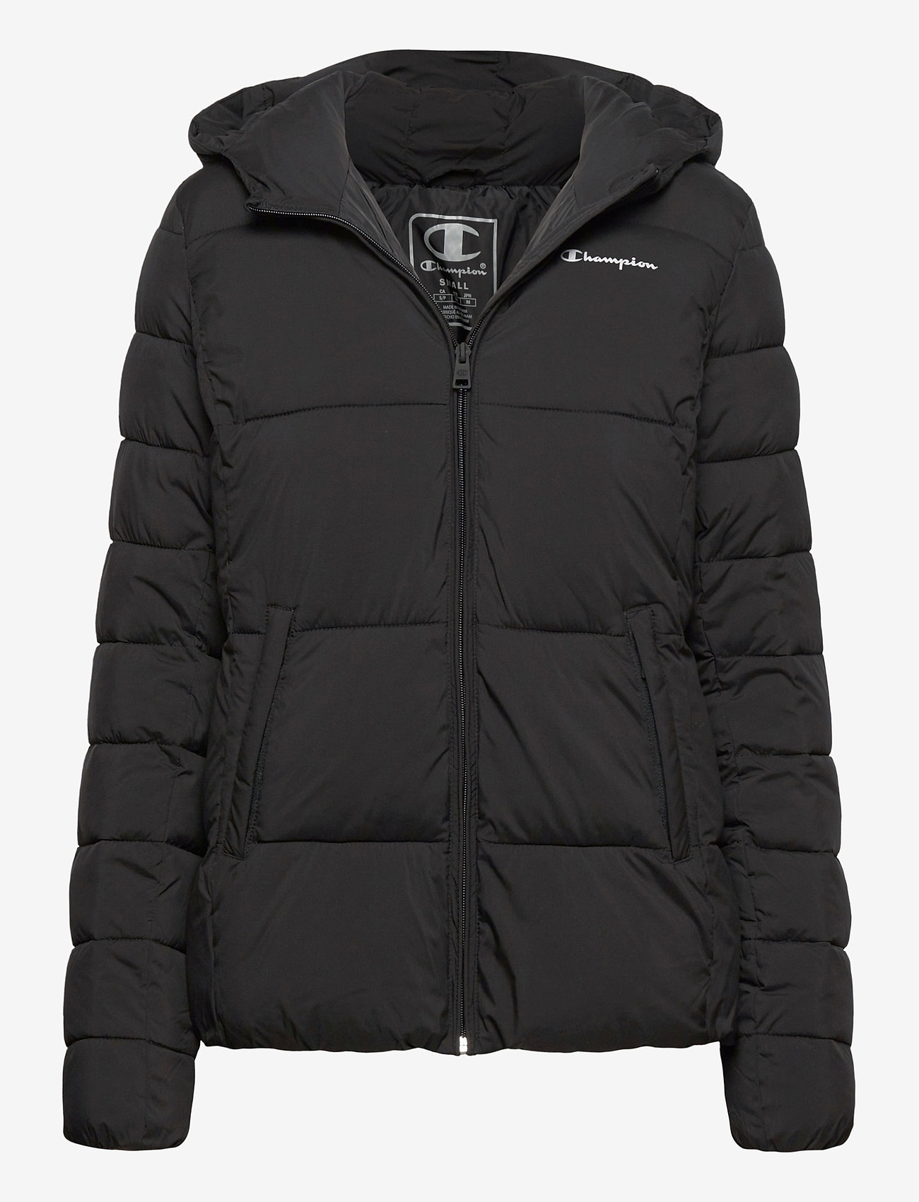 Hooded Polyfilled Jacket - BLACK BEAUTY