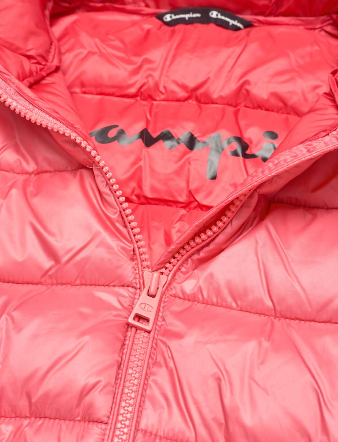 Champion bubble jacket red hot sale