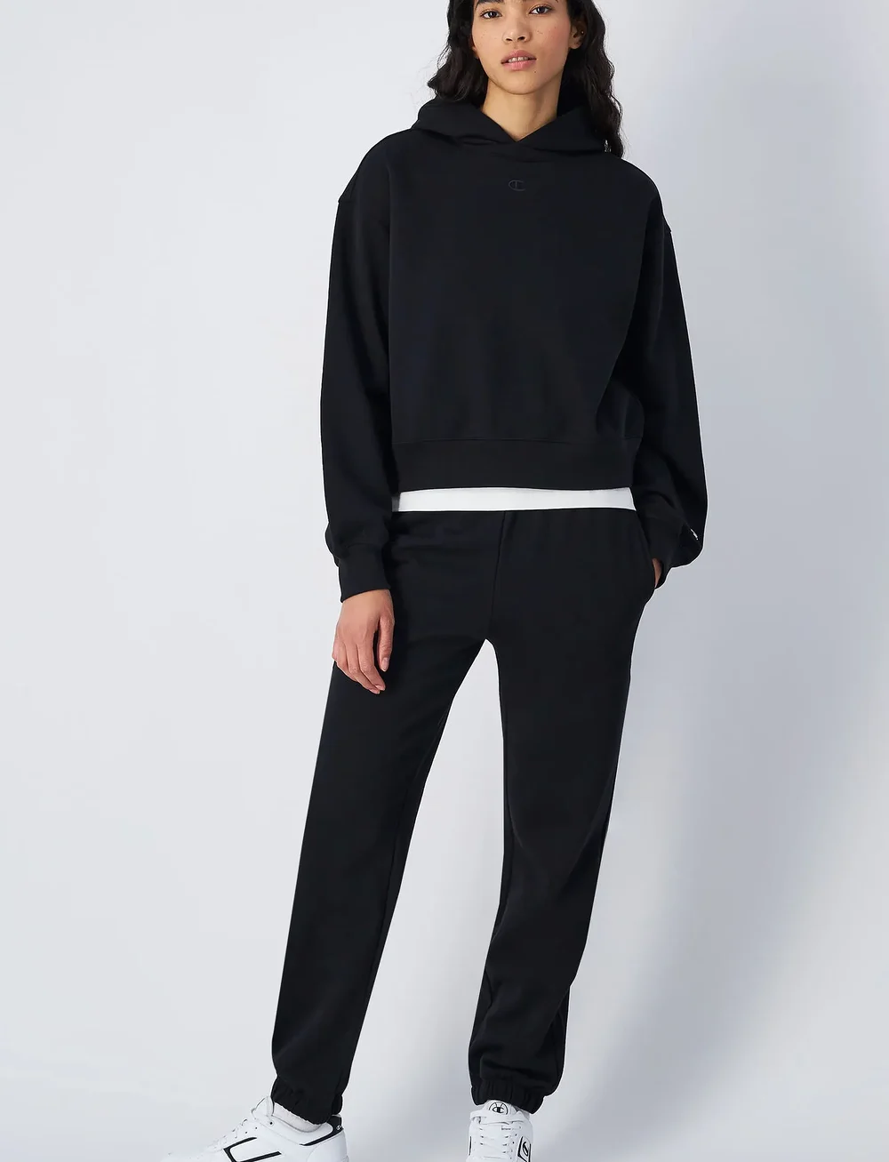 Champion - Elastic Cuff Pants - träningsbyxor - black beauty - 0