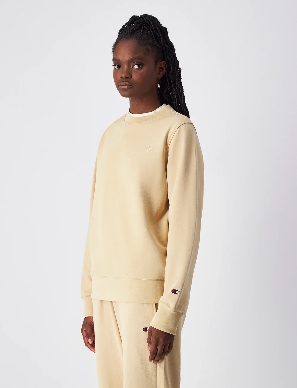 Champion - Crewneck Sweatshirt - Överdelar - western khaki - 0