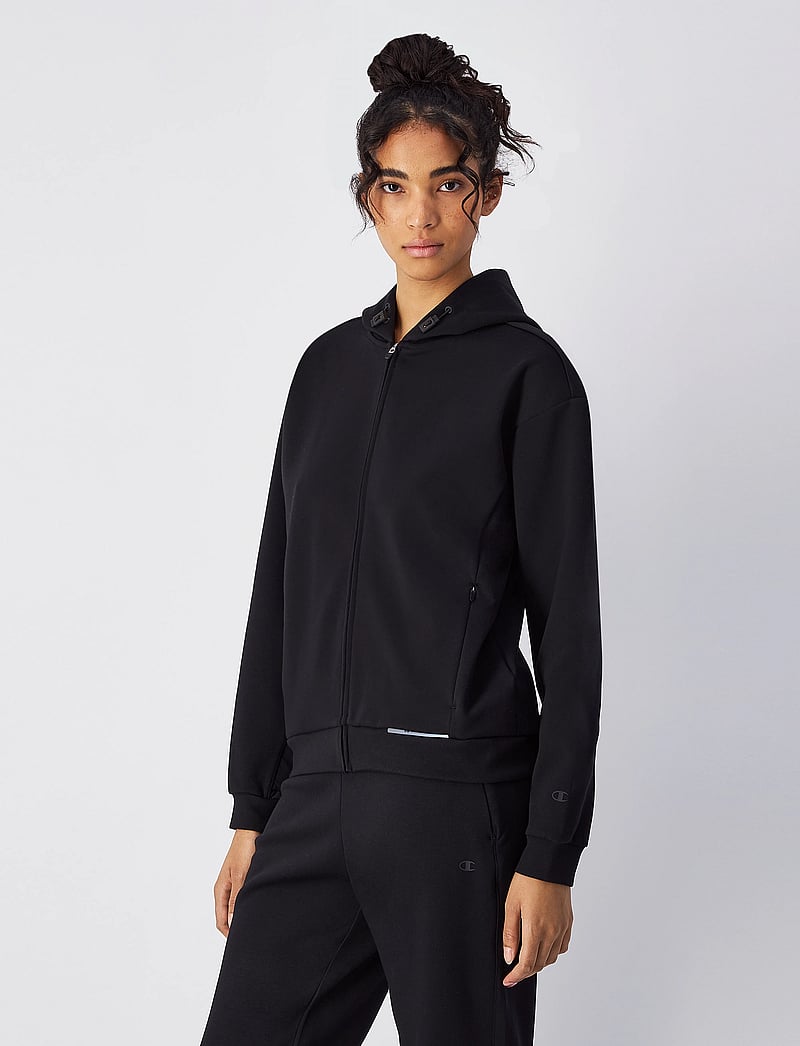 Champion - Full Zip Hoodie Sweatshirt - huvtröjor - black beauty - 4