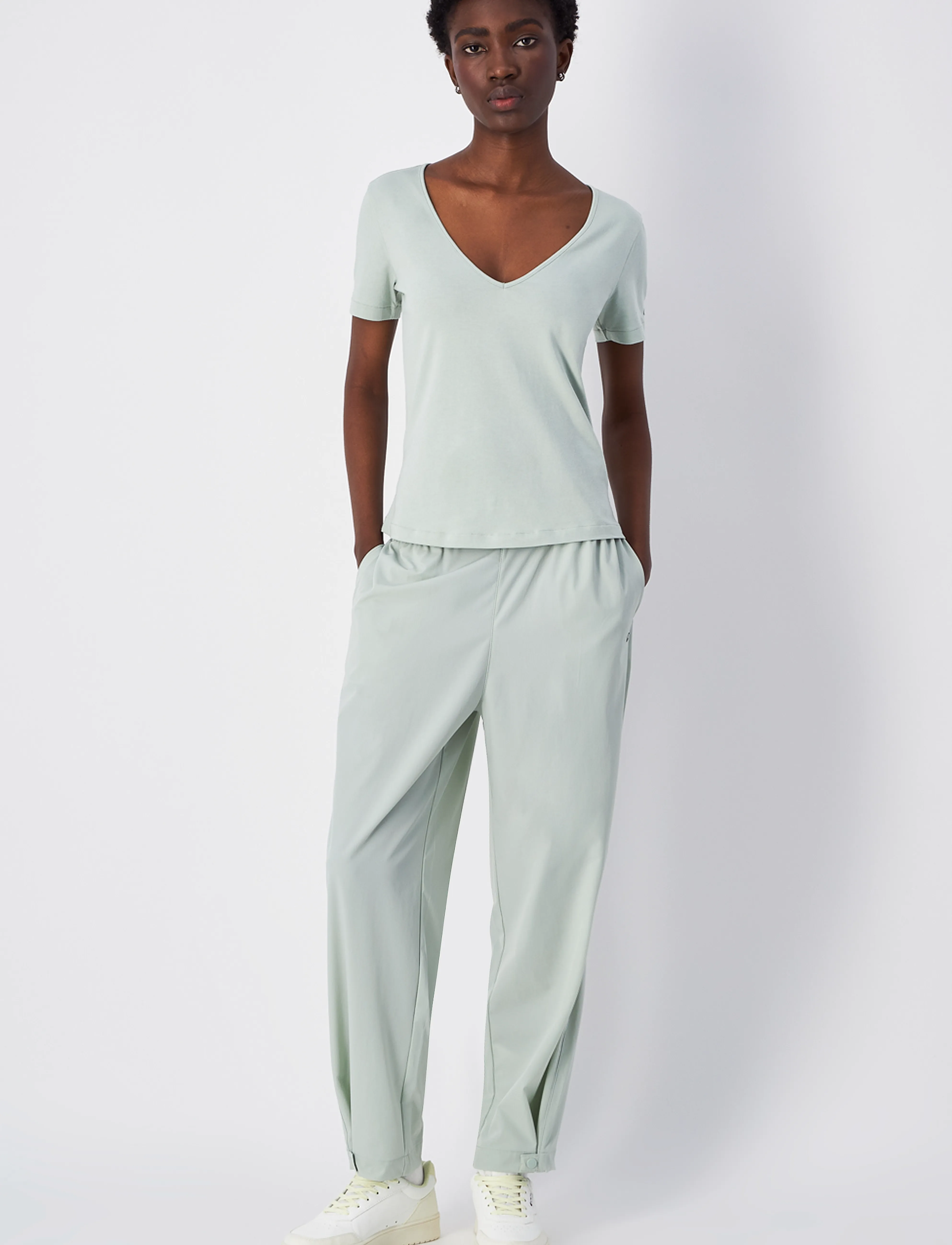 Champion Woven Straight Hem Pants, Kvinder, Vævede Lige Ben Bukser, Grøn, Str: XS