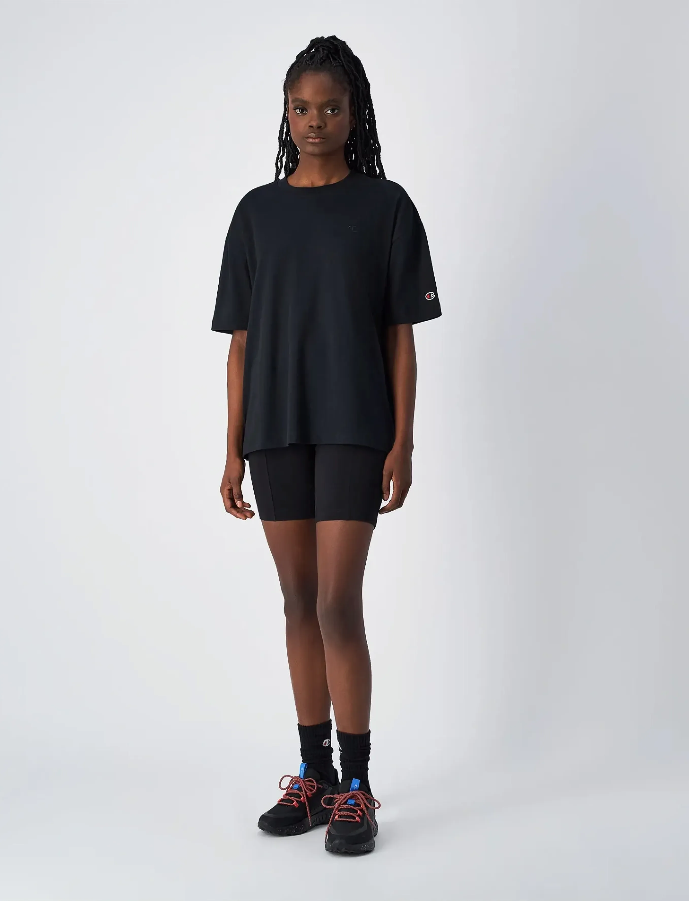 Champion Ss Tee, S, Black, Sports Overdele & T-shirts > Sport T-shirts, Dame