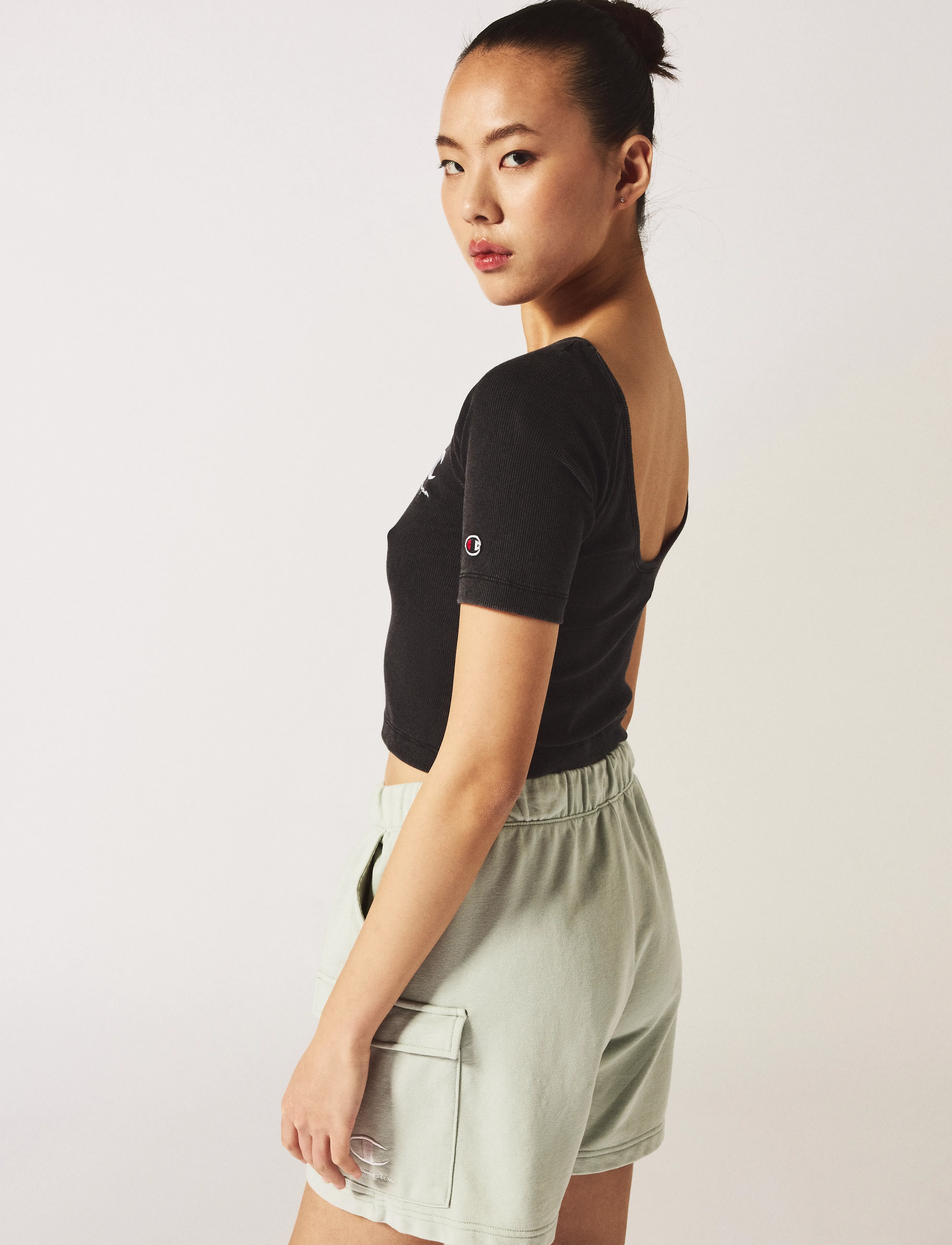 Champion - Crop SS Tee - laveste priser - black beauty - 3