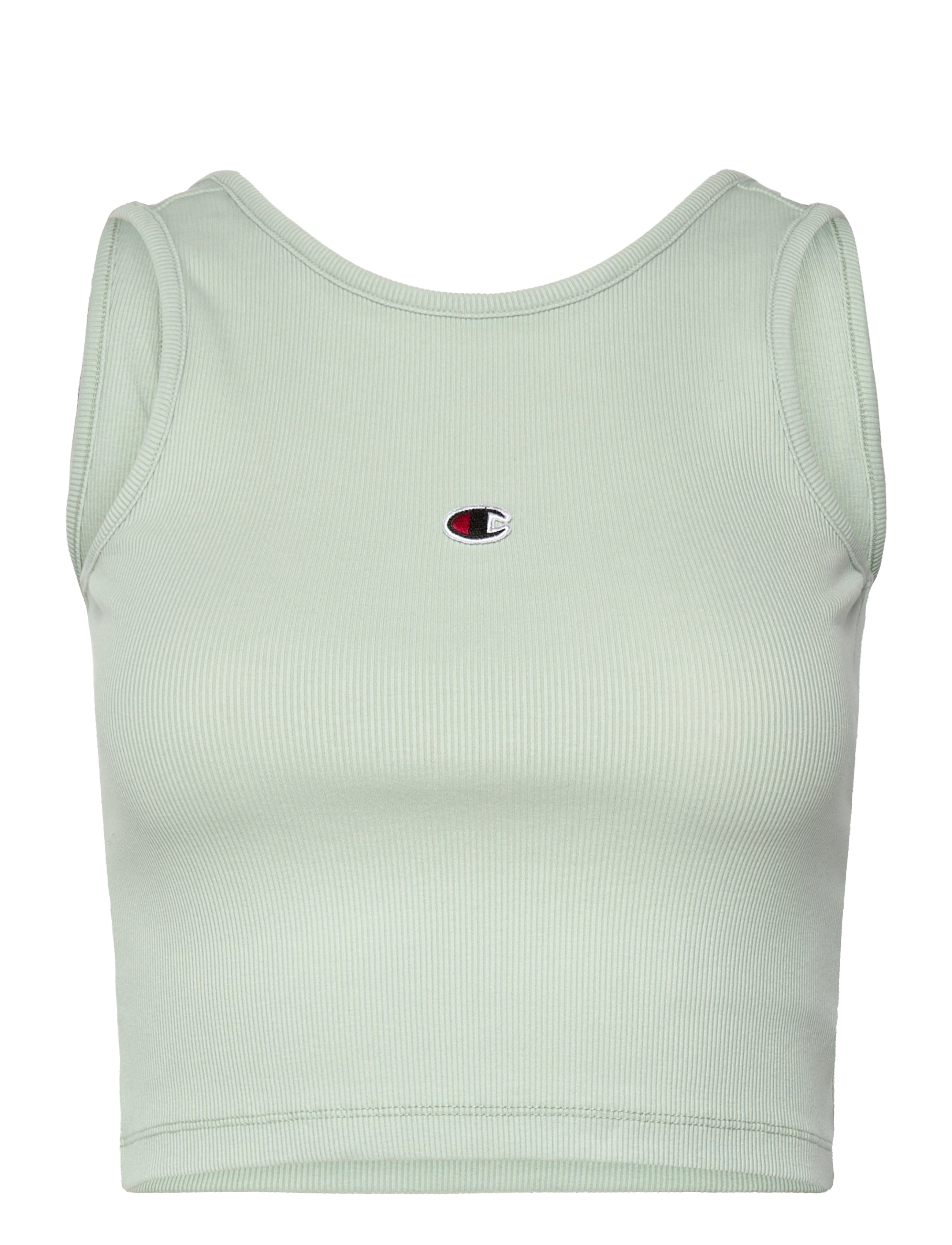 Champion Tank, Kvinder, Ribbet Cropped Tanktop, Grøn, Str: L