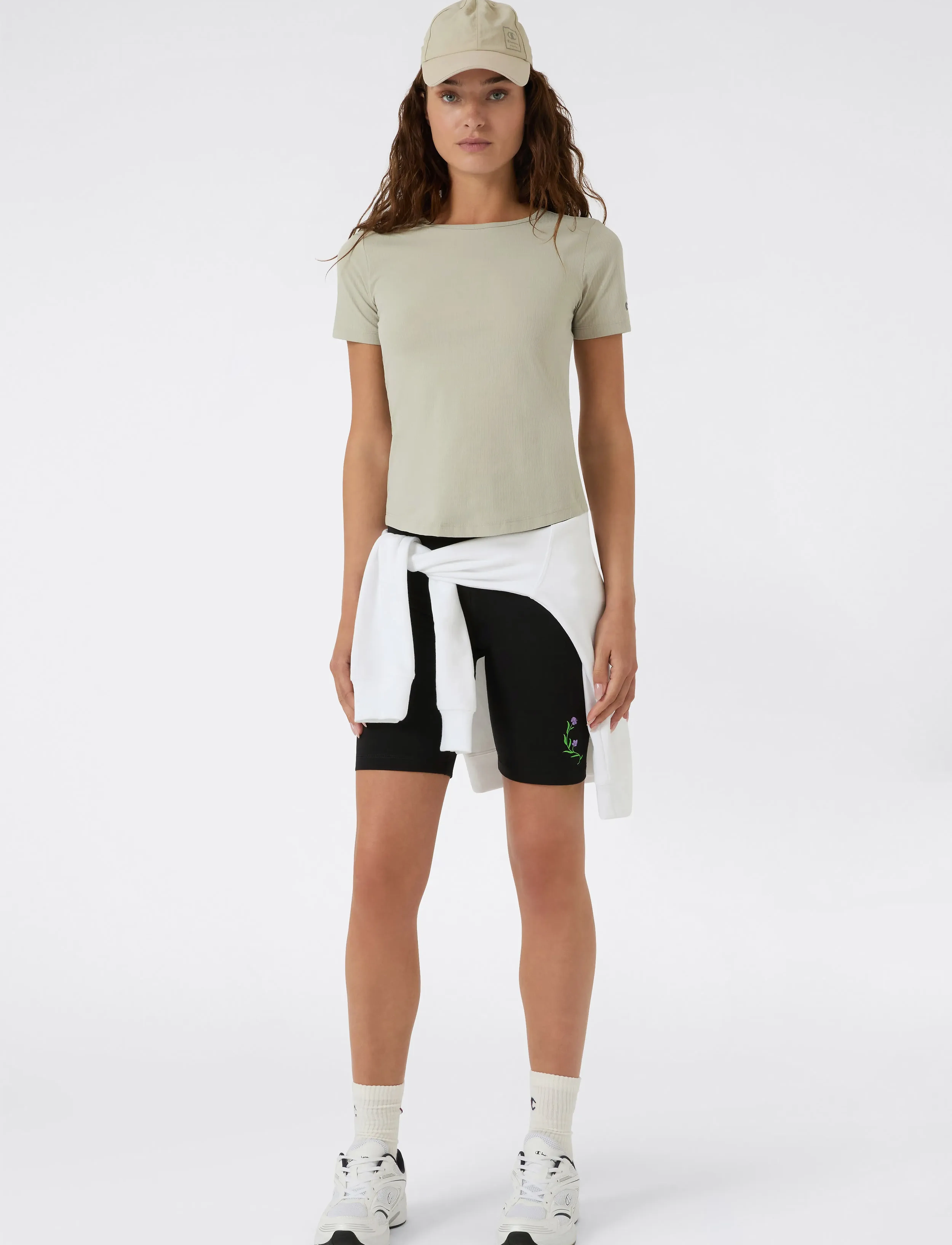 Champion Crewneck Top, S, Beige, T-Shirts & Toppe > Kortærmede, Dame